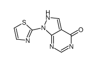 1,5-二氢-1-(2-噻唑)-4H-吡唑并[3,4-d]嘧啶-4-酮结构式