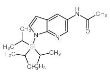 N-[1-[三(1-甲基乙基)甲硅烷基]-1H-吡咯并[2,3-b]-5-吡啶]-乙酰胺结构式