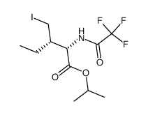 isopropyl (2S,3S)-3-ethyl-4-iodo-2-(trifluoroacetylamino)butyrate Structure