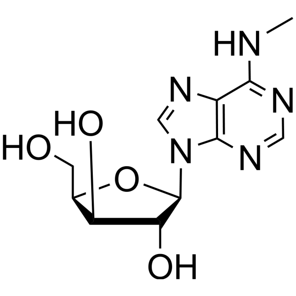 9H-Purin-6-amine,N-methyl-9-b-D-xylofuranosyl-结构式