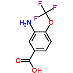 3-氨基-4-(三氟甲氧基)苯甲酸结构式