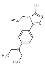 4-烯丙基-5-[4-(二乙基氨基)苯基]-4H-1,2,4-噻唑-3-硫醇结构式