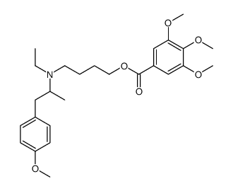 3,4,5-Trimethoxybenzoic acid 4-[ethyl(4-methoxy-α-methylphenethyl)amino]butyl ester结构式