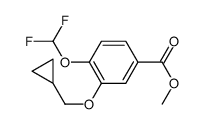 Methyl 3-(cyclopropylmethoxy)-4-(difluoromethoxy)benzoate结构式