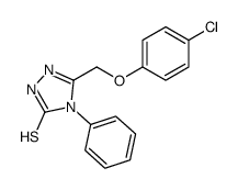 5-[(4-氯苯氧基)甲基]-4-苯基-4H-1,2,4-噻唑-3-硫醇结构式