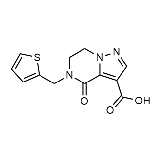4-氧代-5-(噻吩-2-基甲基)-6,7-二氢吡唑并[1,5-a]吡嗪-3-羧酸结构式