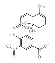 3-Buten-2-one, 4- (2,6,6-trimethyl-2-cyclohexen-1-yl)-, (2, 4-dinitrophenyl)hydrazone结构式