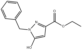 1-苄基-5-羟基-1H-吡唑-3-羧酸乙酯结构式