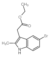 2-(5-溴-2-甲基-1H-吲哚-3-基)乙酸乙酯结构式