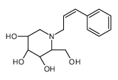 N-(3-phenyl-2-propenyl)-1-deoxynojirimycin结构式