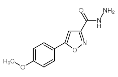5-(4-甲氧基苯基)-异恶唑-3-酰肼结构式