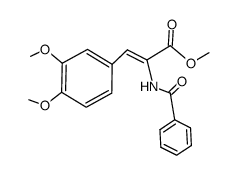 methyl (Z)-2-benzoylamino-3-(3,4-dimethoxyphenyl)-2-propenoate结构式