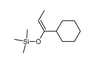 (E)-1-cyclohexyl-1-(trimethylsiloxy)-1-propene结构式