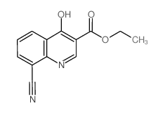 8-CYANO-4-HYDROXYQUINOLINE-3-CARBOXYLIC ACID ETHYL ESTER Structure