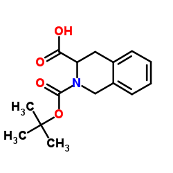 (S)-N-Boc-1,2,3,4-四氢异喹啉-3-甲酸结构式