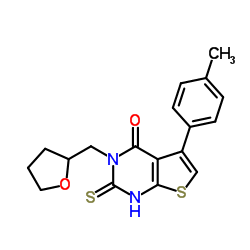 2-mercapto-5-(4-methylphenyl)-3-(tetrahydrofuran-2-ylmethyl)thieno[2,3-d]pyrimidin-4(3H)-one picture