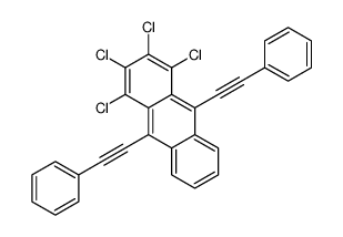 1,2,3,4-tetrachloro-9,10-bis(2-phenylethynyl)anthracene结构式