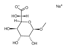 sodium (methyl β-D-glycero-D-gulo-heptopyranosid)uronate Structure