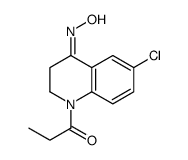 1-[(4Z)-6-Chloro-4-(hydroxyimino)-3,4-dihydro-1(2H)-quinolinyl]-1 -propanone结构式