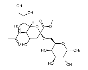 6-O-(methyl 5-acetamido-3,5-dideoxy-α-D-glycero-D-galacto-2-nonulopyranosylonate)-D-galactose结构式