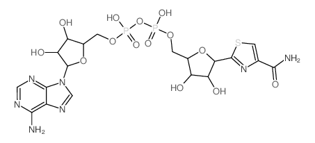 [[5-(6-aminopurin-9-yl)-3,4-dihydroxyoxolan-2-yl]methoxy-hydroxyphosphoryl] [5-(4-carbamoyl-1,3-thiazol-2-yl)-3,4-dihydroxyoxolan-2-yl]methyl hydrogen phosphate Structure