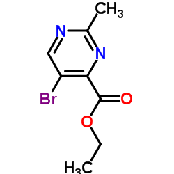 5-溴-2-甲基嘧啶-4-甲酸乙酯结构式