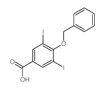 3,5-diiodo-4-phenylmethoxy-benzoic acid结构式
