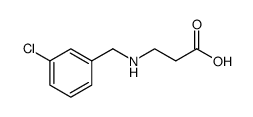 β-Alanine, N-[(3-chlorophenyl)methyl] Structure