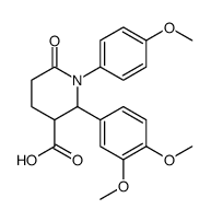 2-(3,4-DIMETHOXY-PHENYL)-1-(4-METHOXY-PHENYL)-6-OXO-PIPERIDINE-3-CARBOXYLIC ACID结构式
