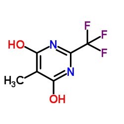6-Hydroxy-5-methyl-2-(trifluoromethyl)-4(1H)-pyrimidinone Structure
