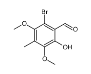 2-bromo-6-hydroxy-3,5-dimethoxy-4-methylbenzaldehyde结构式