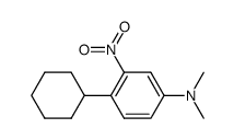 4-cyclohexyl-N,N-dimethyl-3-nitro-aniline结构式