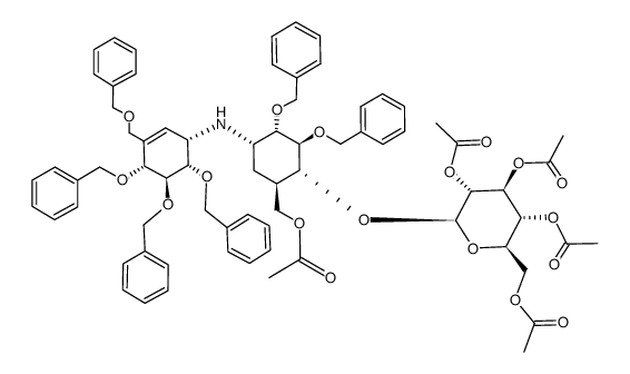 7,2'',3'',4'',6''-penta-O-acetyl-2,3,4',5',6',7'-hexa-O-benzylvalidamycin A Structure