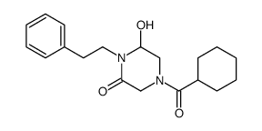 4-(cyclohexanecarbonyl)-6-hydroxy-1-(2-phenylethyl)piperazin-2-one Structure