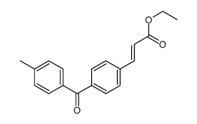 ethyl 3-[4-(4-methylbenzoyl)phenyl]prop-2-enoate结构式