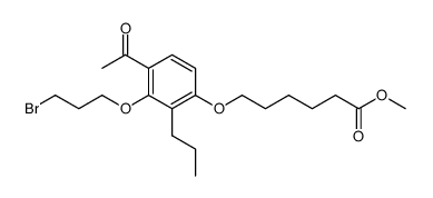 6-[4-acetyl-3-(3-bromopropoxy)-2-propylphenoxy]hexanoic acid methyl ester结构式