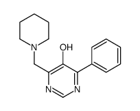 4-phenyl-6-(piperidin-1-ylmethyl)pyrimidin-5-ol结构式