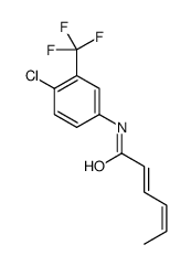 N-[4-chloro-3-(trifluoromethyl)phenyl]hexa-2,4-dienamide结构式