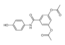 5-(4-hydroxyphenylcarbamoyl)-1,3-phenylene diacetate结构式