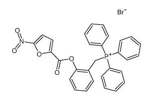 (2-((5-nitrofuran-2-carbonyl)oxy)benzyl)triphenylphosphonium bromide Structure