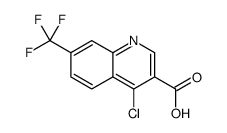 4-氯-7-(三氟甲基)喹啉-3-羧酸结构式