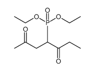 Phosphonic acid, [2-oxo-1-(2-oxopropyl)butyl]-, diethyl ester Structure