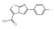 6-(4-氯苯基)咪唑并[2,1-b][1,3]噻唑-3-羧酸结构式