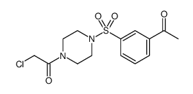 Ethanone, 1-[4-[(3-acetylphenyl)sulfonyl]-1-piperazinyl]-2-chloro Structure