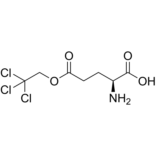 L-谷氨酸-Γ-(2,2,2-三氯乙基)酯结构式