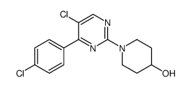 1-[5-chloro-4-(4-chlorophenyl)pyrimidin-2-yl]piperidin-4-ol Structure