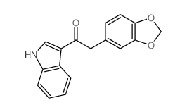 Ethanone,2-(1,3-benzodioxol-5-yl)-1-(1H-indol-3-yl)-结构式
