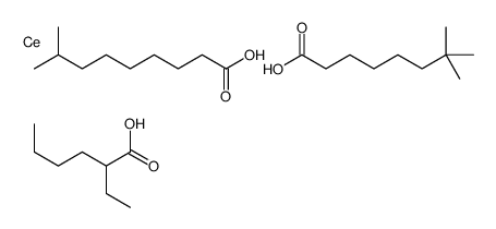 (2-ethylhexanoato-O)(isodecanoato-O)(neodecanoato-O)cerium structure