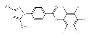 Perfluorophenyl 4-(3,5-dimethyl-1H-pyrazol-1-yl)benzoate Structure
