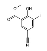 5-氰基-2-羟基-3-碘苯甲酸甲酯结构式